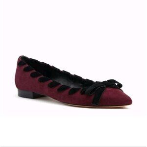 KATE SPADE | Kalani Flats Pointed Toe Red Black Sz 6.5M